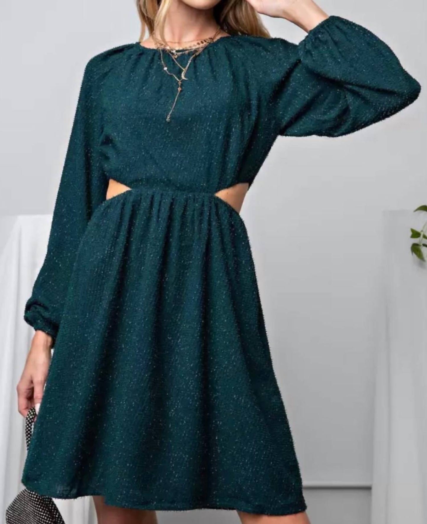 143 Story - Hunter Metallic Cutout Mini Dress