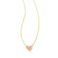 Kendra Scott - Women's Framed Ari Heart Gold Short Pendant Necklace