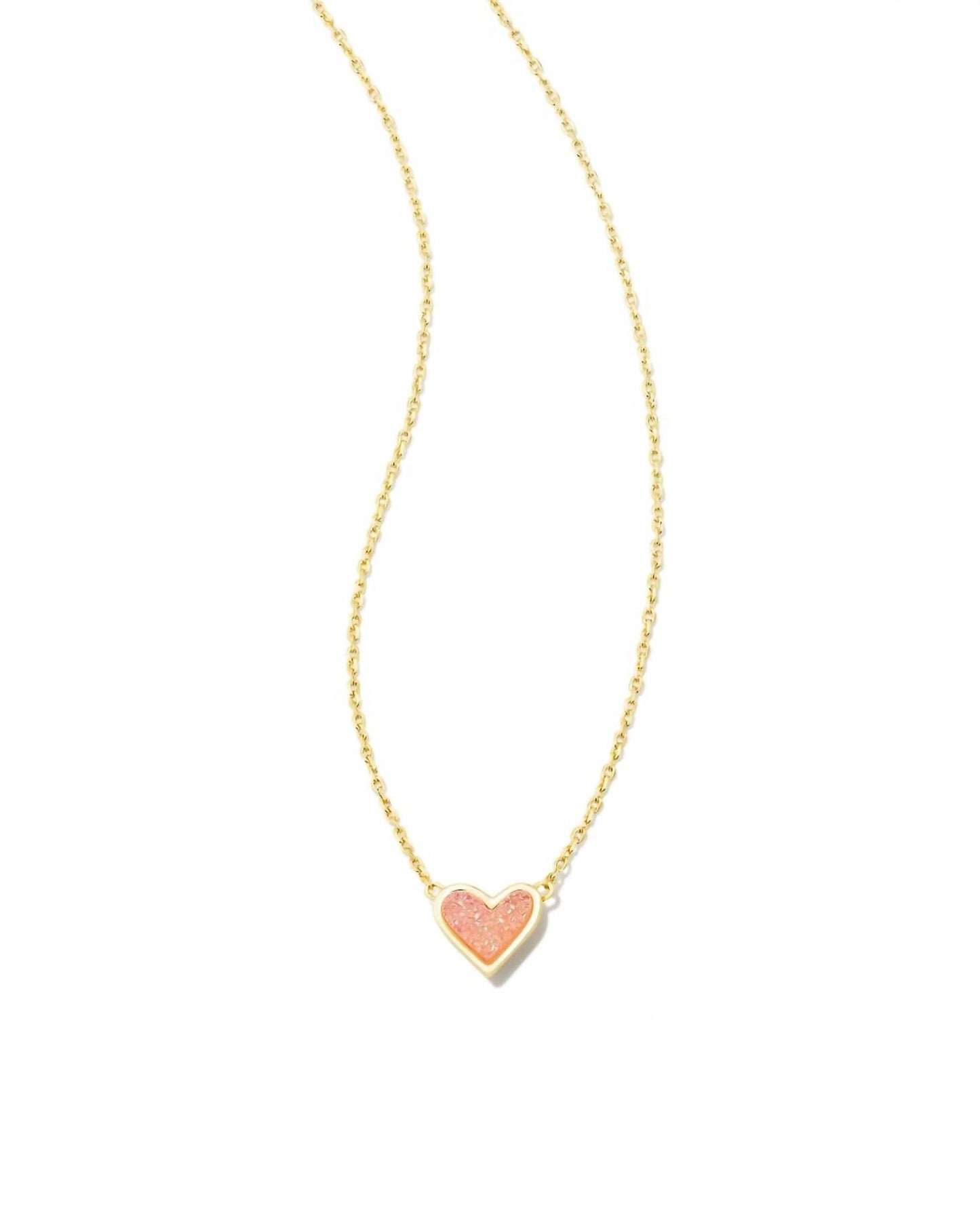 Kendra Scott - Women's Framed Ari Heart Gold Short Pendant Necklace