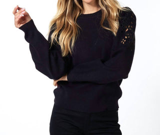 Esqualo - Eyelet Puff-sleeve Sweater