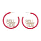 Brianna Cannon - Women's Alabama Pave Roll Tide Hoop Earrings