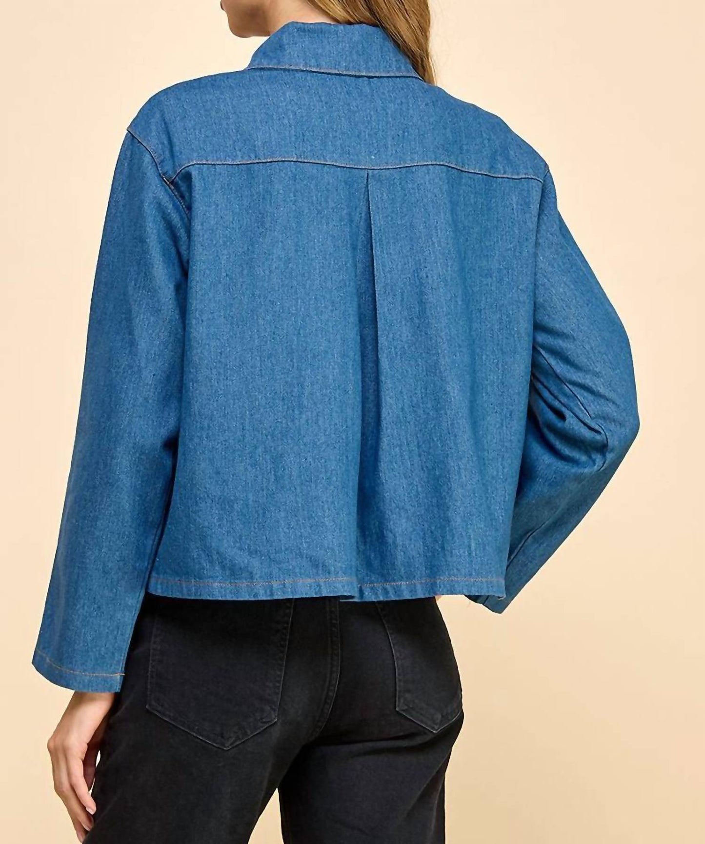 Tcec - Collared Oversized Jacket