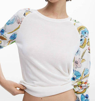 Desigual - FLORAL SLEEVE SWEATER