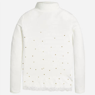 Mayoral - Girl's Studded Turtleneck Tee