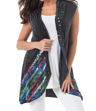 Angel Apparel - Hand Painted Laser Cut Vest