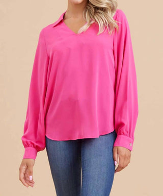 Jodifl - Long Sleeve V Neck Top