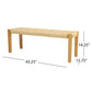 Angie Bench Outdoor Seating Acacia Wood Faux Rattan - Teak