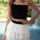 Venti6 - Off Shoulder Crop Tank Top
