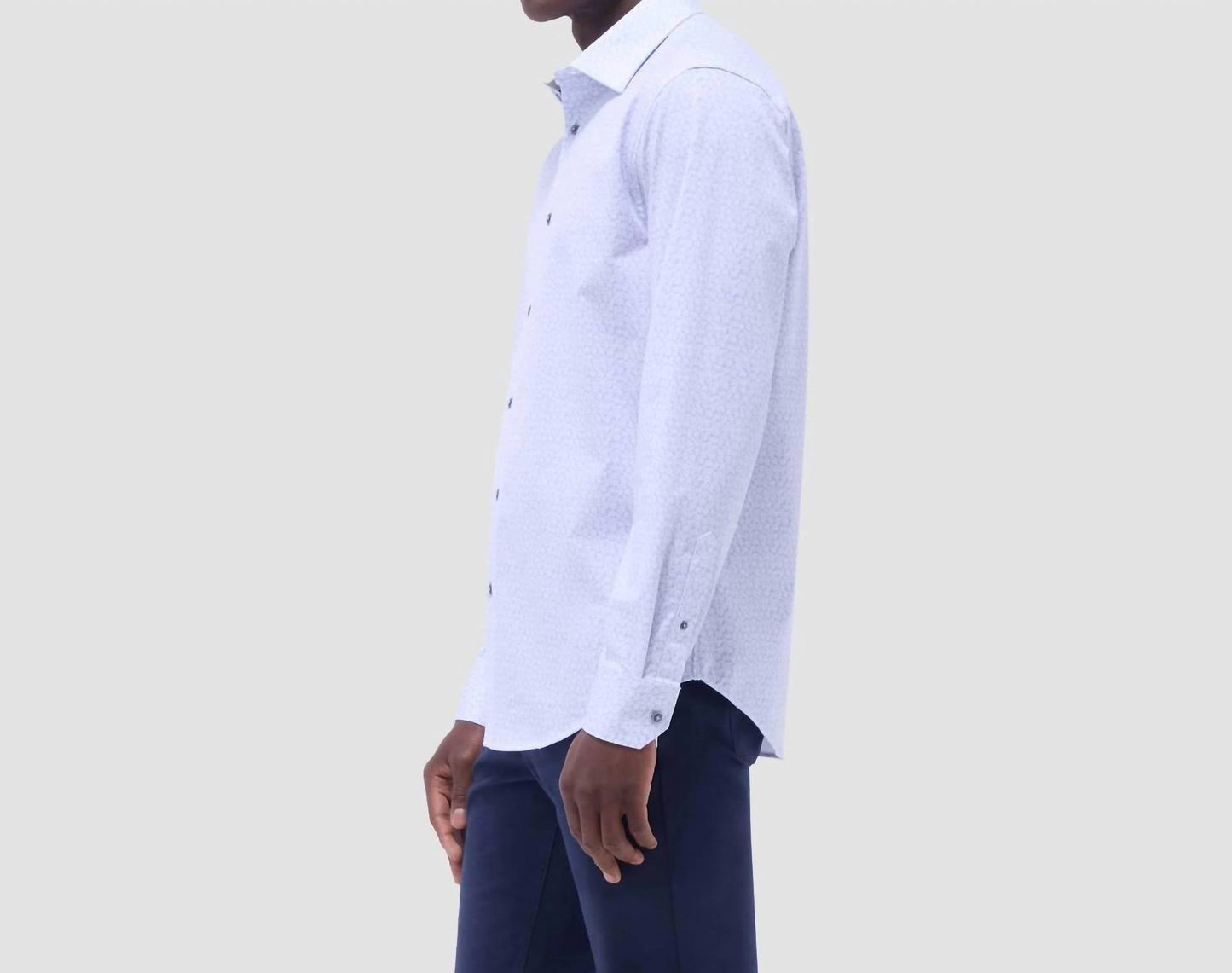 Bugatchi Uomo - James Leaf Print Ooohcotton Shirt