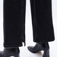 Bayeas - Seamed High Waist Wide Leg Jeans