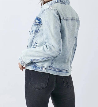 Trendsi - Risen Button Up Washed Denim Jacket