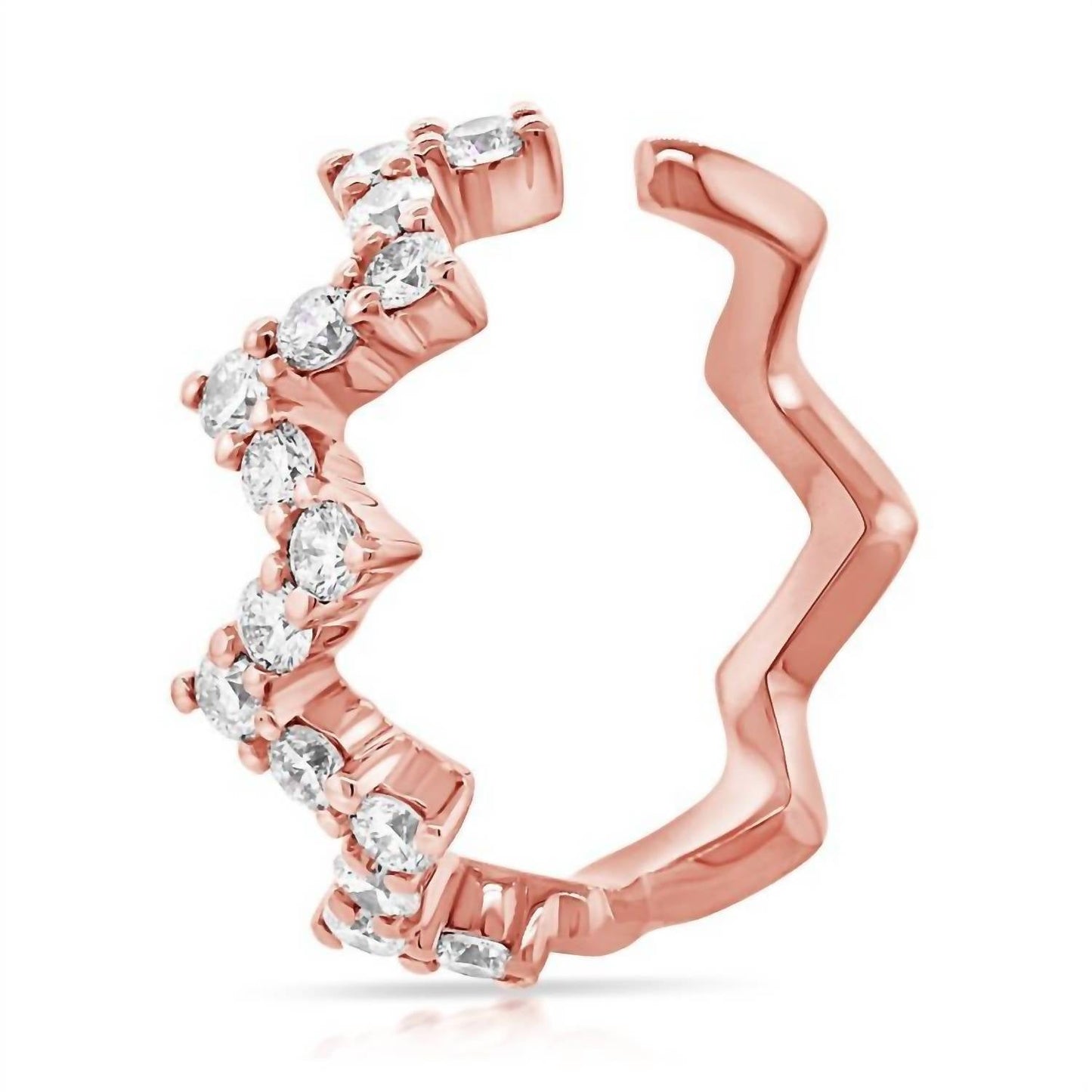 Diana M Jewels - 0.90gr Cuff Earrings With 0.22cts Diamonds