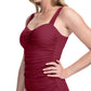 Profile By Gottex - D-Cup Scoop Neck Shirred Tankini Top