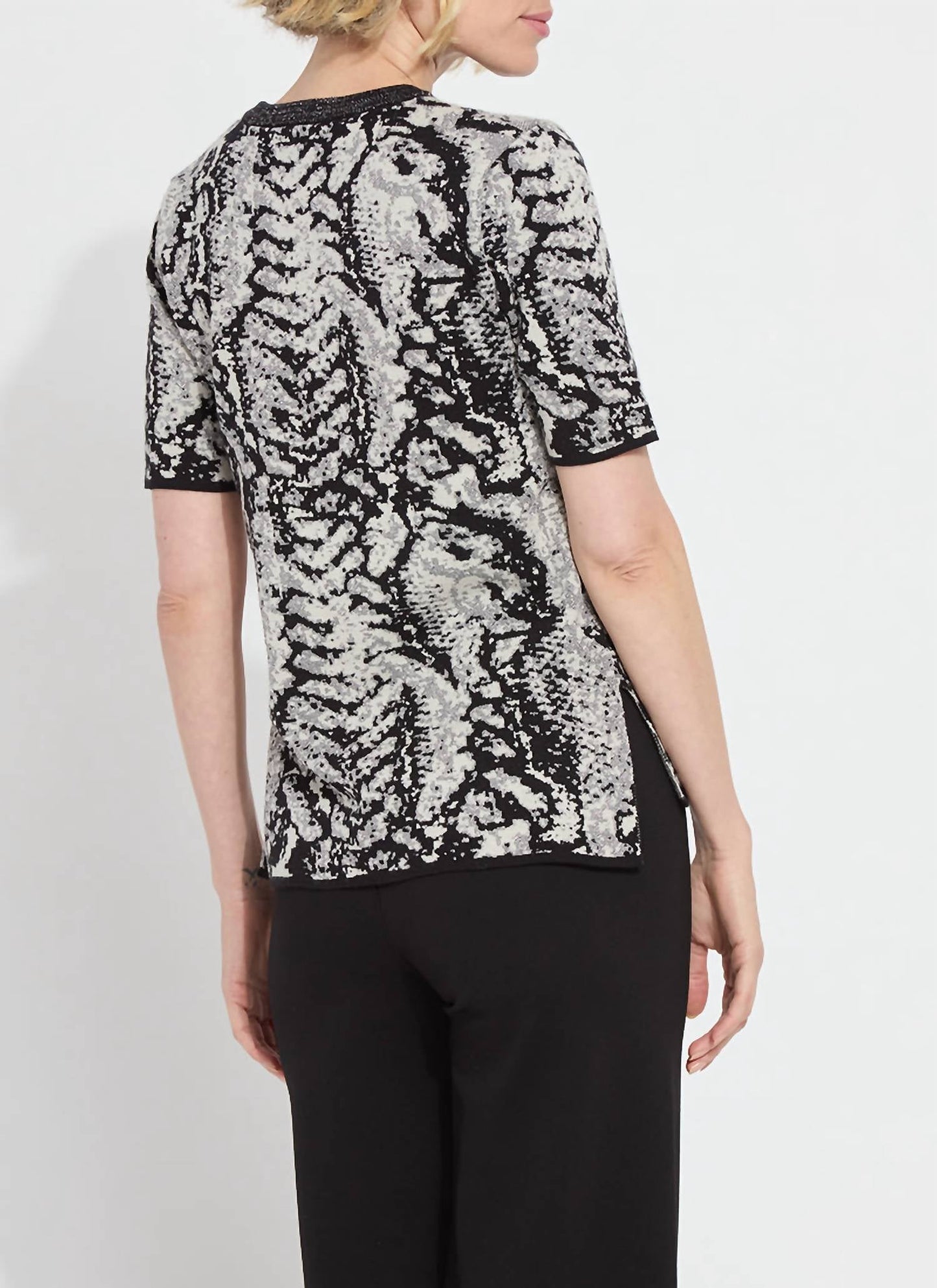Lysse - Preston Metallic Short Sleeve Sweater