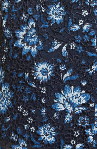 Alice + Olivia - Clyde Floral Embroidery Lace Mini Dress