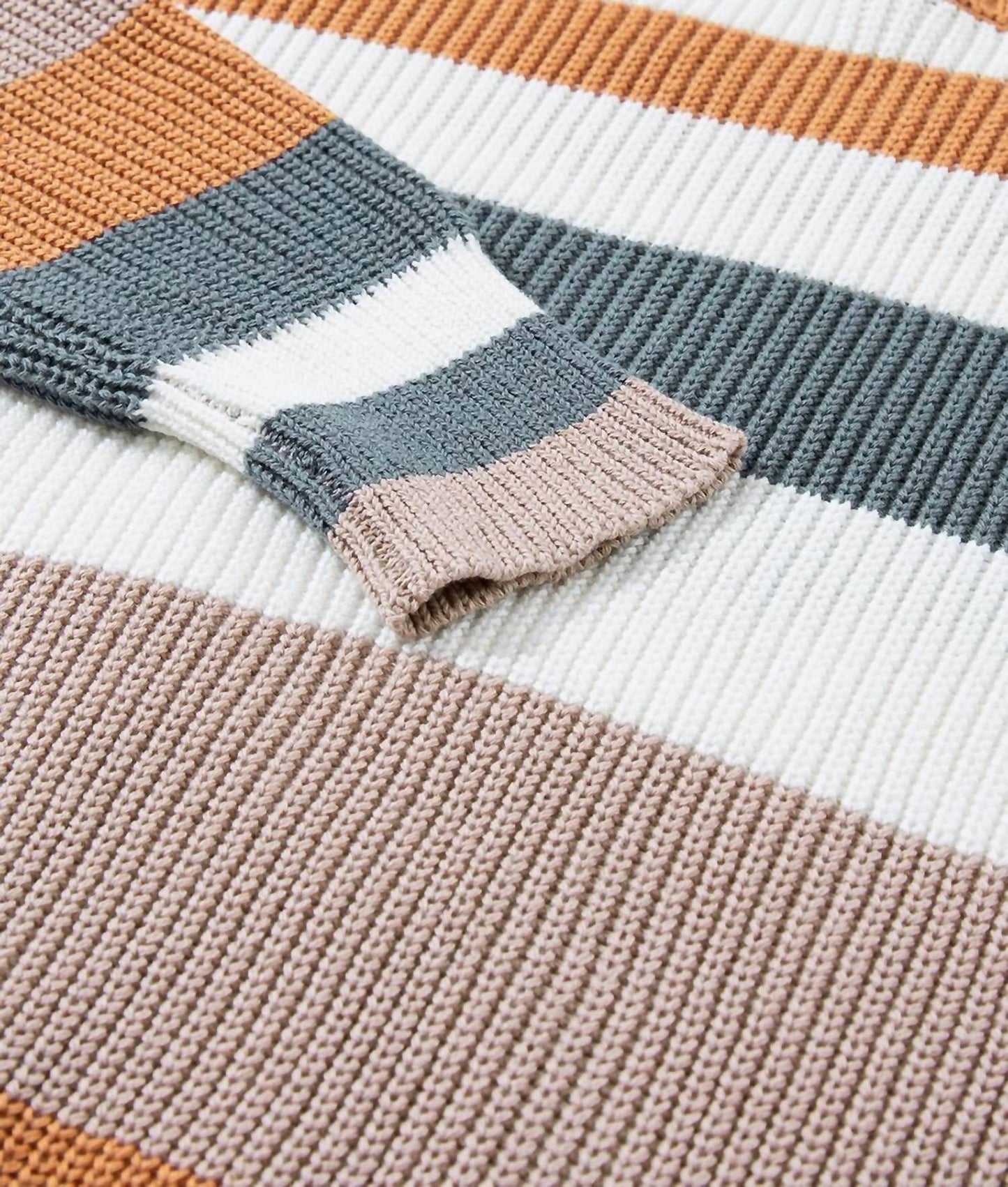 Dear Lover - Round Neck Colorblock Knit Sweater