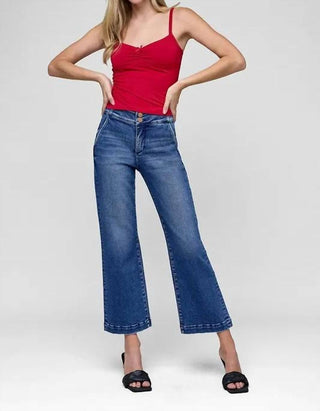 Risen - Tummy Control High Rise Crop Jeans