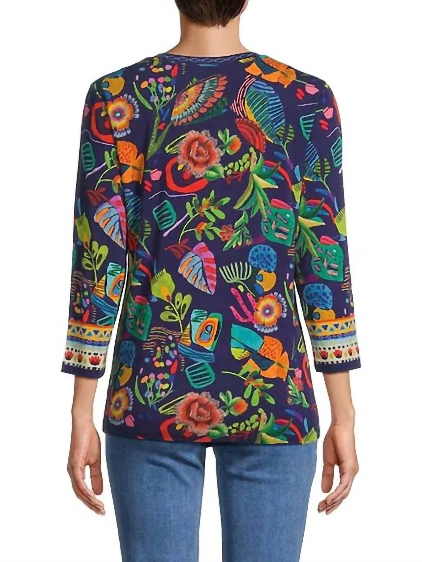 Johnny Was - JANIE FAVORITE 3/4 SLEEVE V-NECK TEE