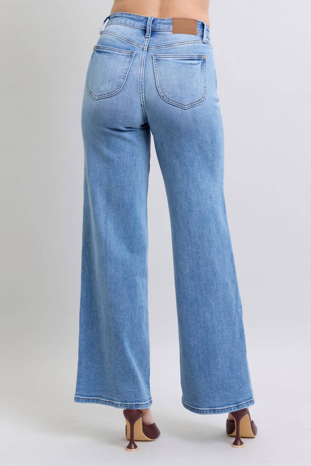 Judy Blue - High Waist Vintage Wash Retro Wide Leg