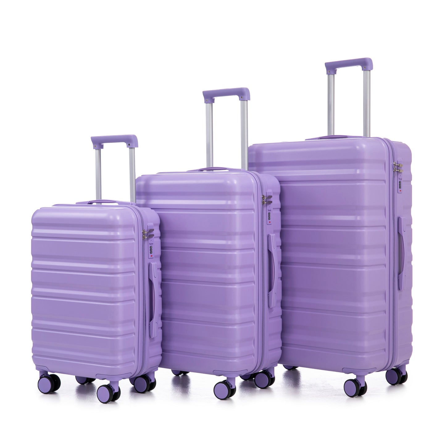 3-Piece Luggage Set – 20" / 24" / 28" ABS Spinner Suitcase with 360° Wheels & Combination Lock