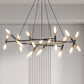 41'' Black & Gold Modern Chandelier Light Fixture