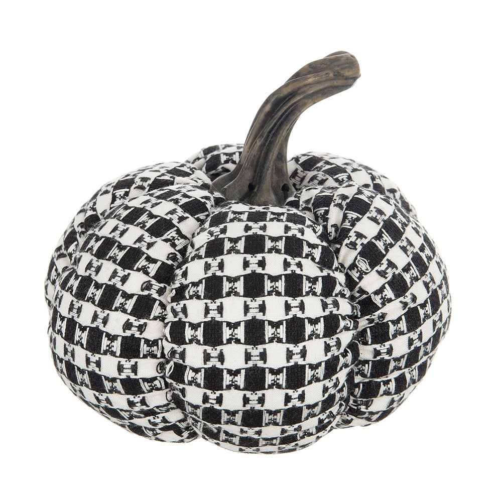 Set of Two Farmhouse Plaid Fabric Pumpkins by Bruce