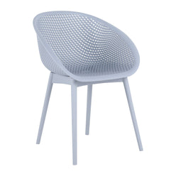 2 Piece Durable Single Chair With Hollow Out Design