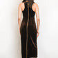 Beulahstyle - Hunter Embellished Keyhole Sleeveless Velvet Maxi Dress