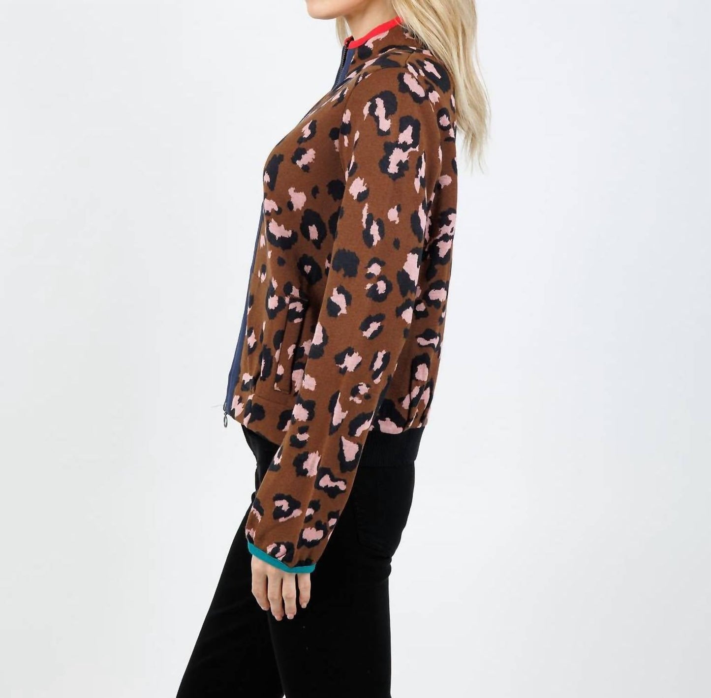 Aldo Martins - Olimpo Leopard Zip Sweater