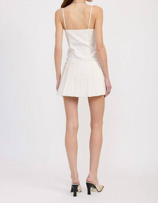 Emory Park - Spaghetti Strap Pleated Mini Dress