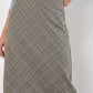 Apricot - Heritage Check Bias Maxi Skirt