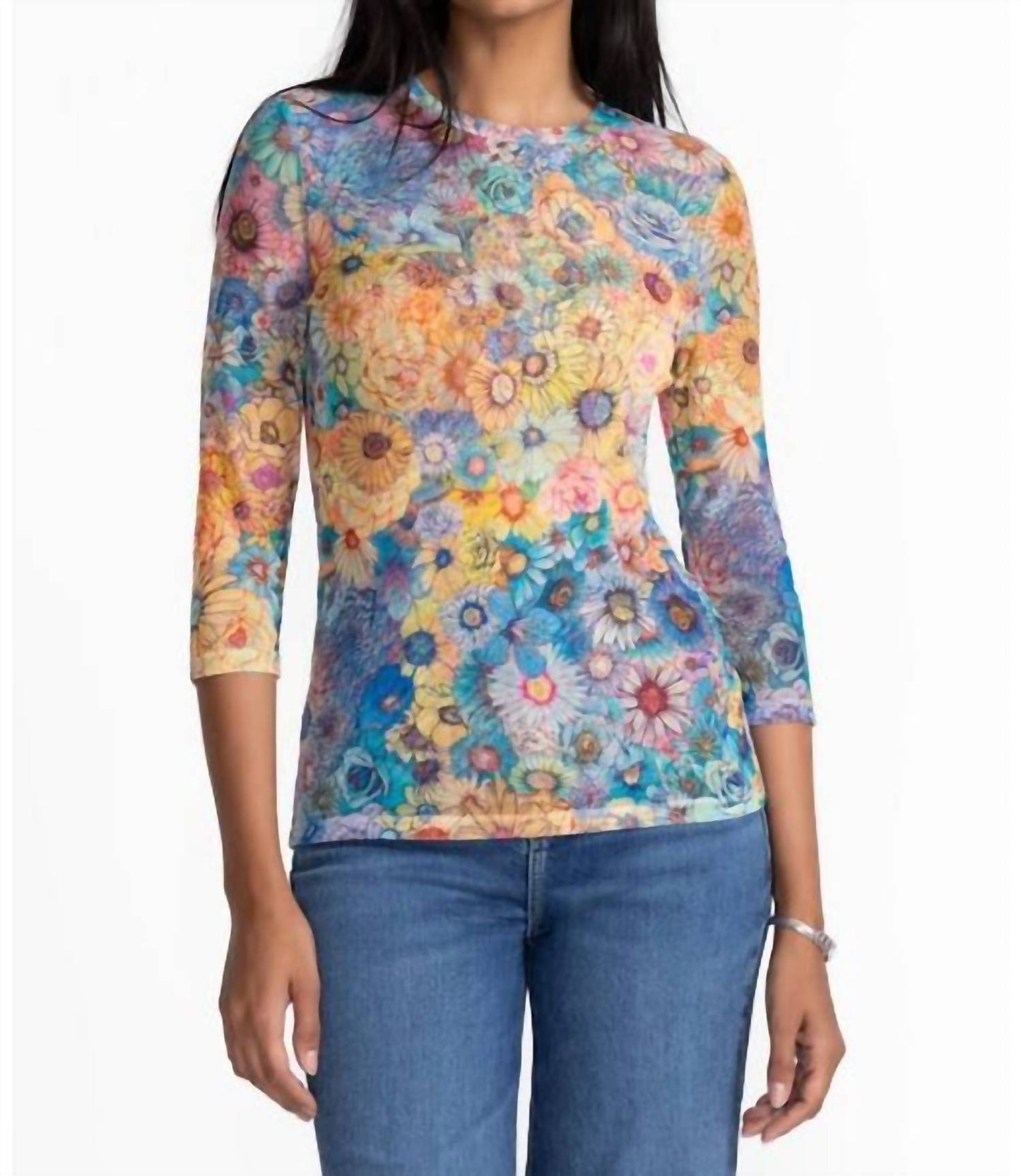 Johnny Was - NATALIE 3/4 MESH TEE