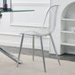 Modern Minimalist Transparent Dining Chair - 6-Piece Set