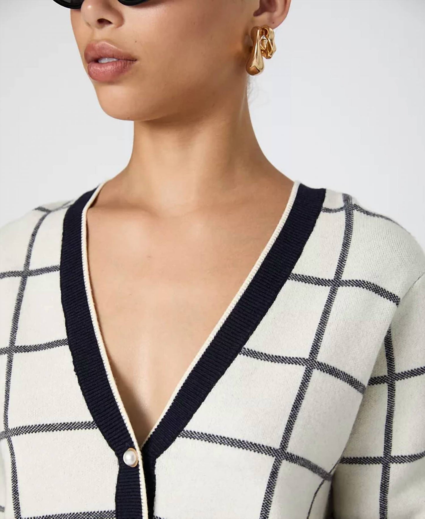 French Connection - Check Cardigan