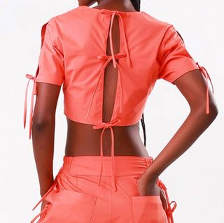 Bela Brand - Cropped Bows Top