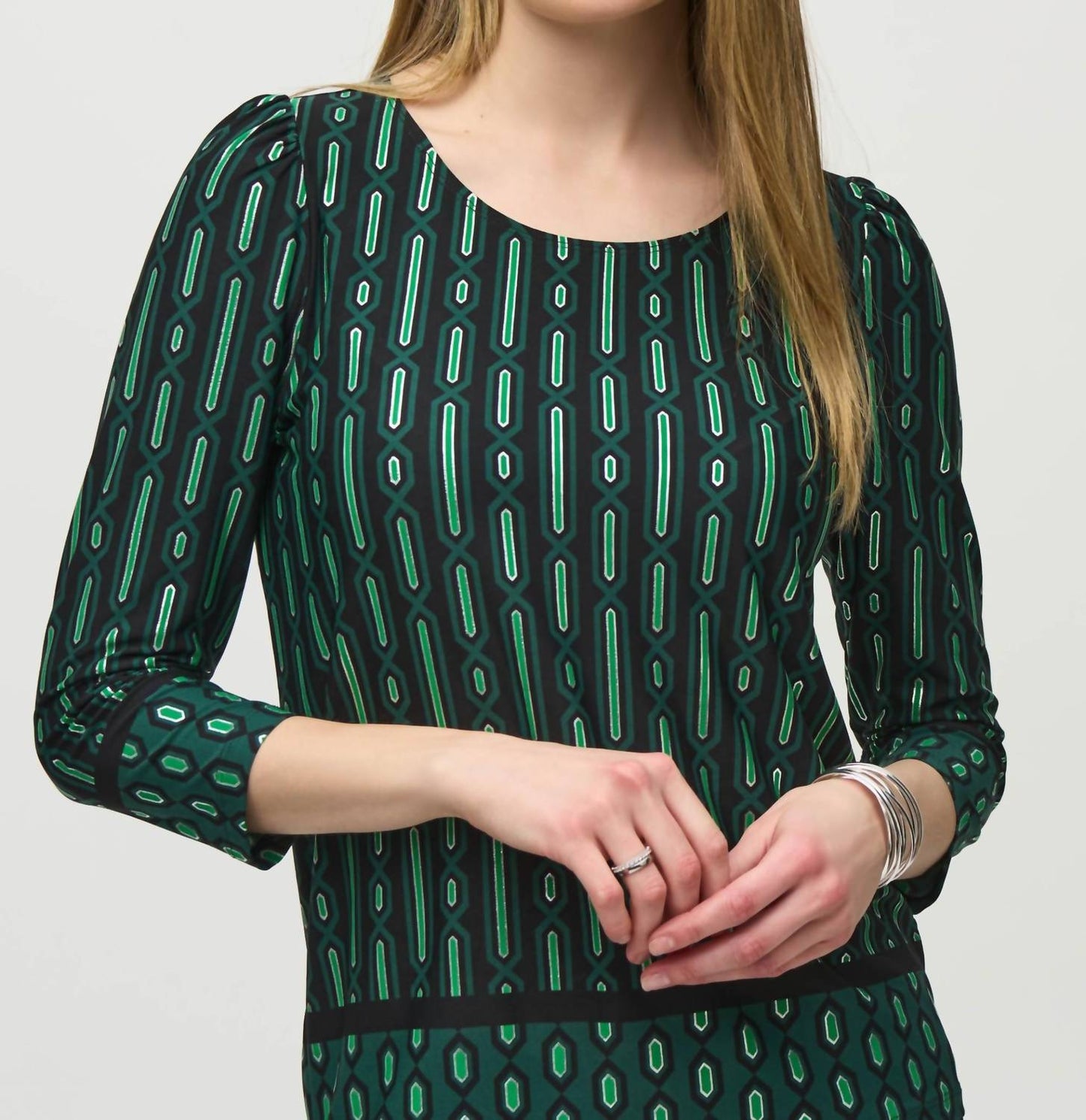 Joseph Ribkoff - Geometric Print 3/4 Sleeve Top
