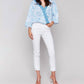 Charlie B - Printed Overlap Blouse