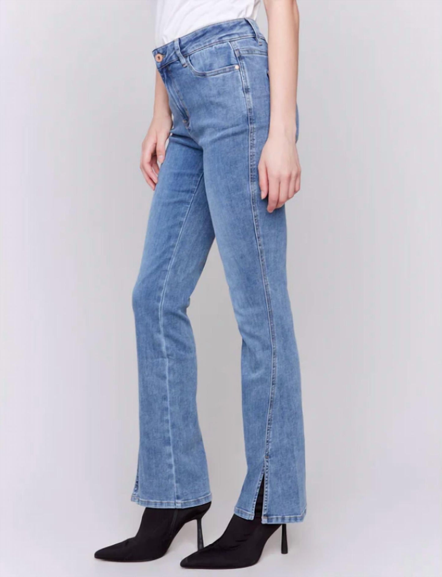 Charlie B - Bootcut Jeans With Front Slits