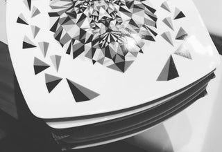 Rossario George - Leonid Geometric Porcelain Plate Set