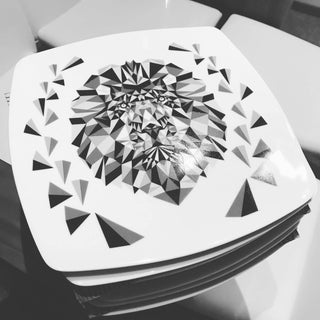 Rossario George - Leonid Geometric Porcelain Plate Set