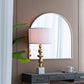 D15x29.5' Gold and White Table Lamp with Round Four Tiered Body