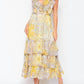 Big Hit Fashion - Paisley Floral Ruffle Maxi Dress