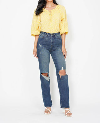 Judy Blue - High Waist Knee Ripped Denim Jeans