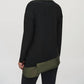 Joseph Ribkoff - Asymmetrical Funnel Neck Long Sleeve Top