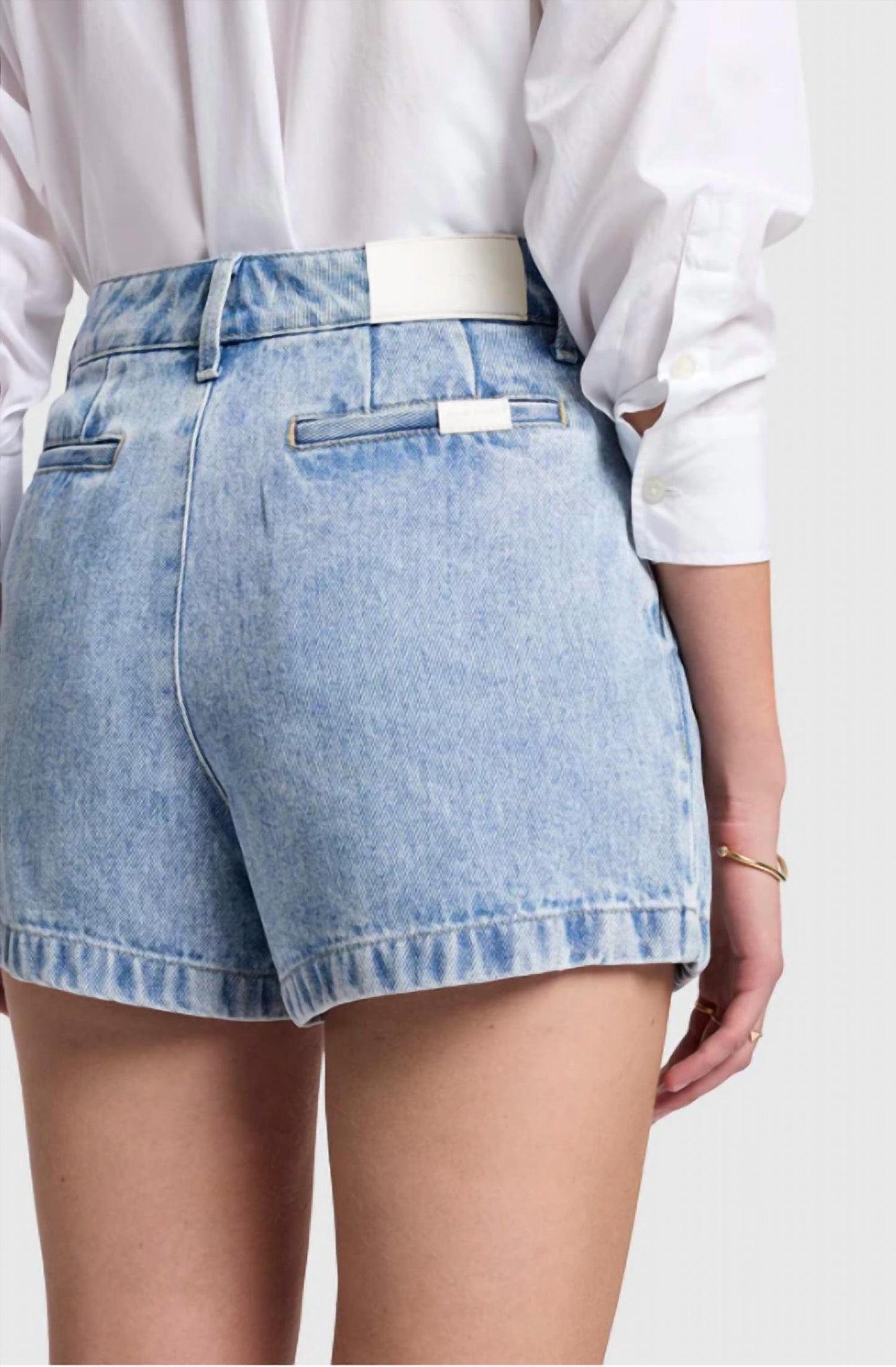 7 For All Mankind - Pleated Denim Shorts