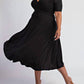 The Curve La - Plus Size Knit Surplice Midi Dress With Full Skirt