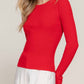Active Basic - Ribbed Knit Long Sleeve Top