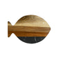 Creative Gifts International - Marble and Acacia Wood Fish Board