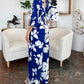 Double Take - Full Size Printed Tie Back Wide Leg Jumpsuit