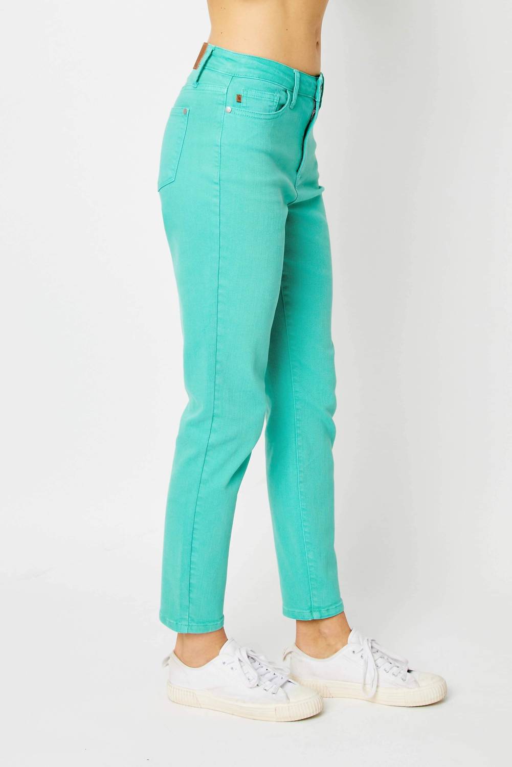 Judy Blue - High Waist Garment Dyed Slim Denim Jeans
